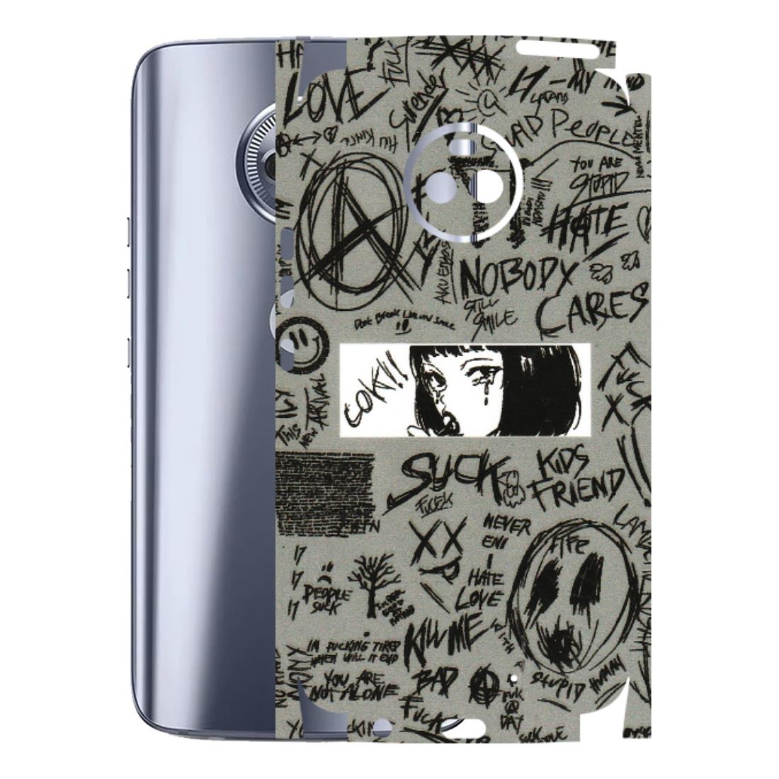 Motorola Phone Skins (All Models) - Never Have Love Anime - 3D Embossed Finish (L-260) Motorola Moto X4
