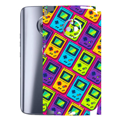 Motorola Phone Skins (All Models) - Gameboy Colourful - 3D Embossed Finish (L-266) Motorola Moto X4