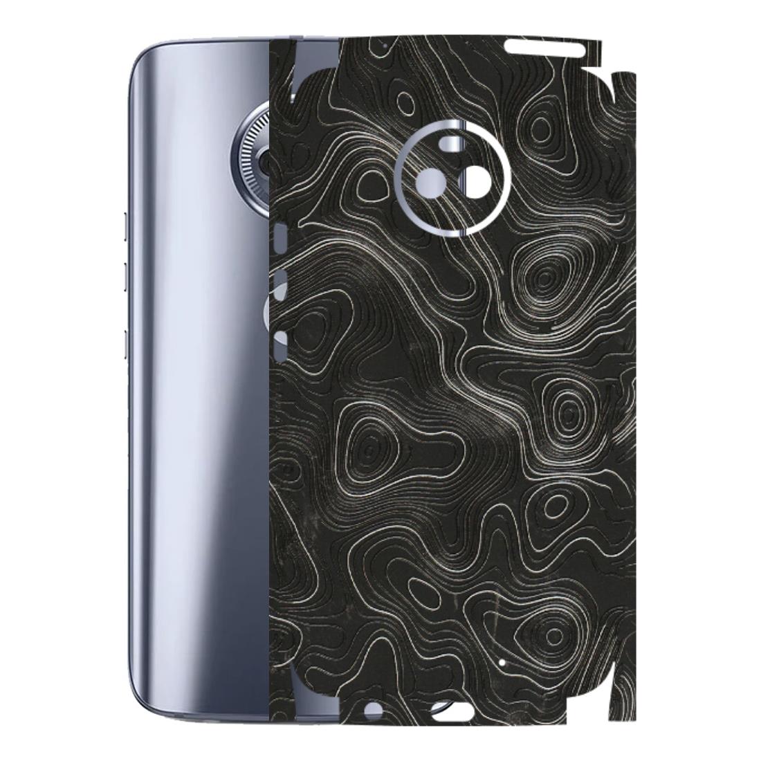 Motorola Phone Skins (All Models) - Abstract White Line Map - 3D Embossed Finish (L-269) Motorola Moto X4