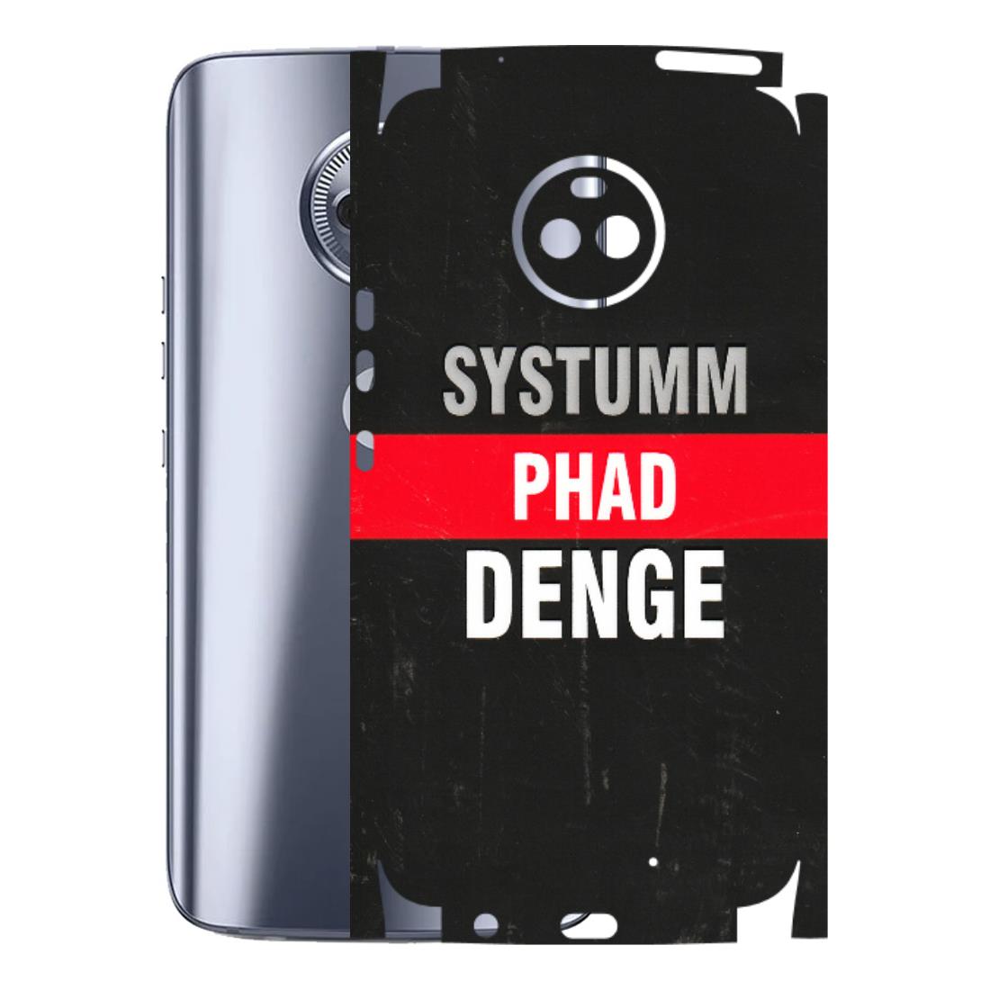 Motorola Phone Skins (All Models) - Systumm Phad Denge - 3D Embossed Finish (L-278) Motorola Moto X4