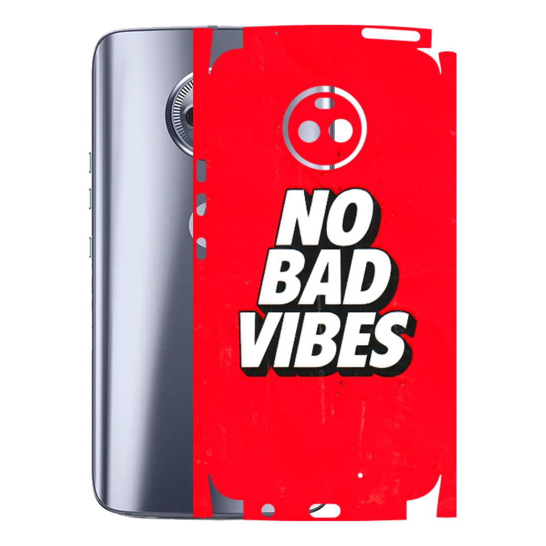 Motorola Phone Skins (All Models) - No Bad Vibes - 3D Embossed Finish (L-280) Motorola Moto X4