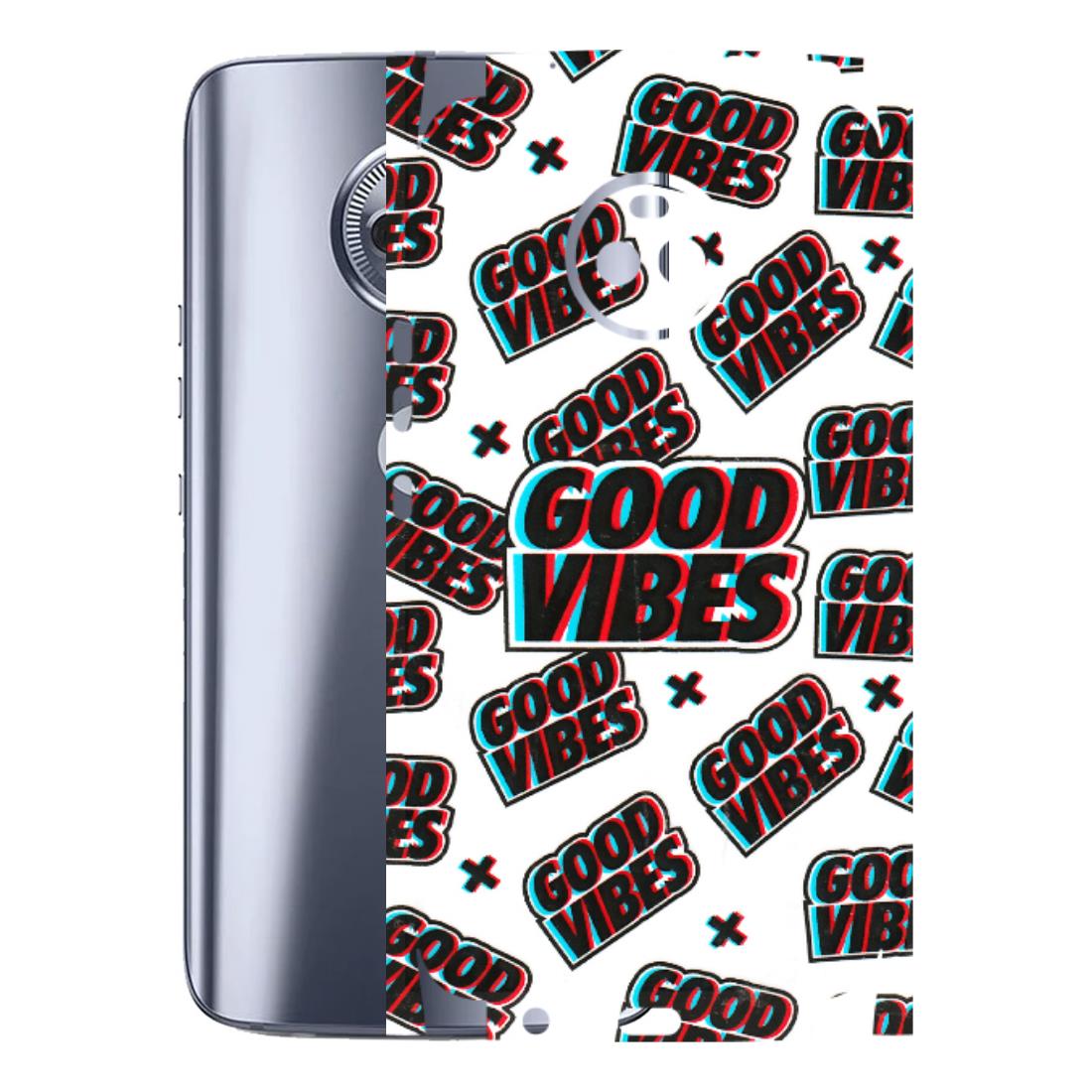 Motorola Phone Skins (All Models) - Good Vibes - 3D Embossed Finish (L-282) Motorola Moto X4