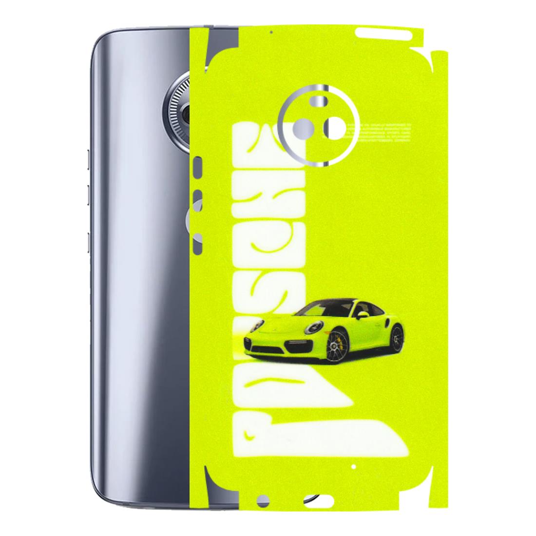 Motorola Phone Skins (All Models) - Lime Green Porche - 3D Embossed Finish (L-30) Motorola Moto X4