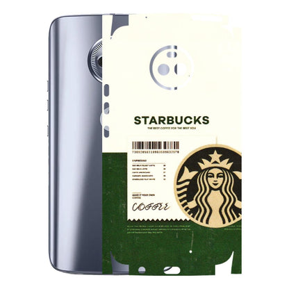 Motorola Phone Skins (All Models) - Starbucks Barcode - 3D Embossed Finish (L-308) Motorola Moto X4