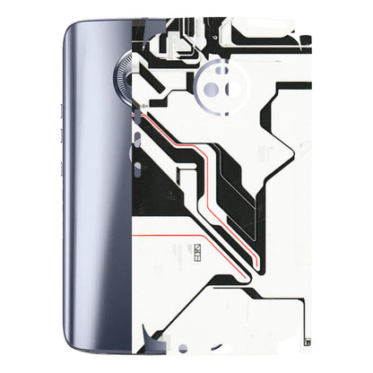 Motorola Phone Skins (All Models) - White Techy Logo - 3D Embossed Finish (L-312) Motorola Moto X4