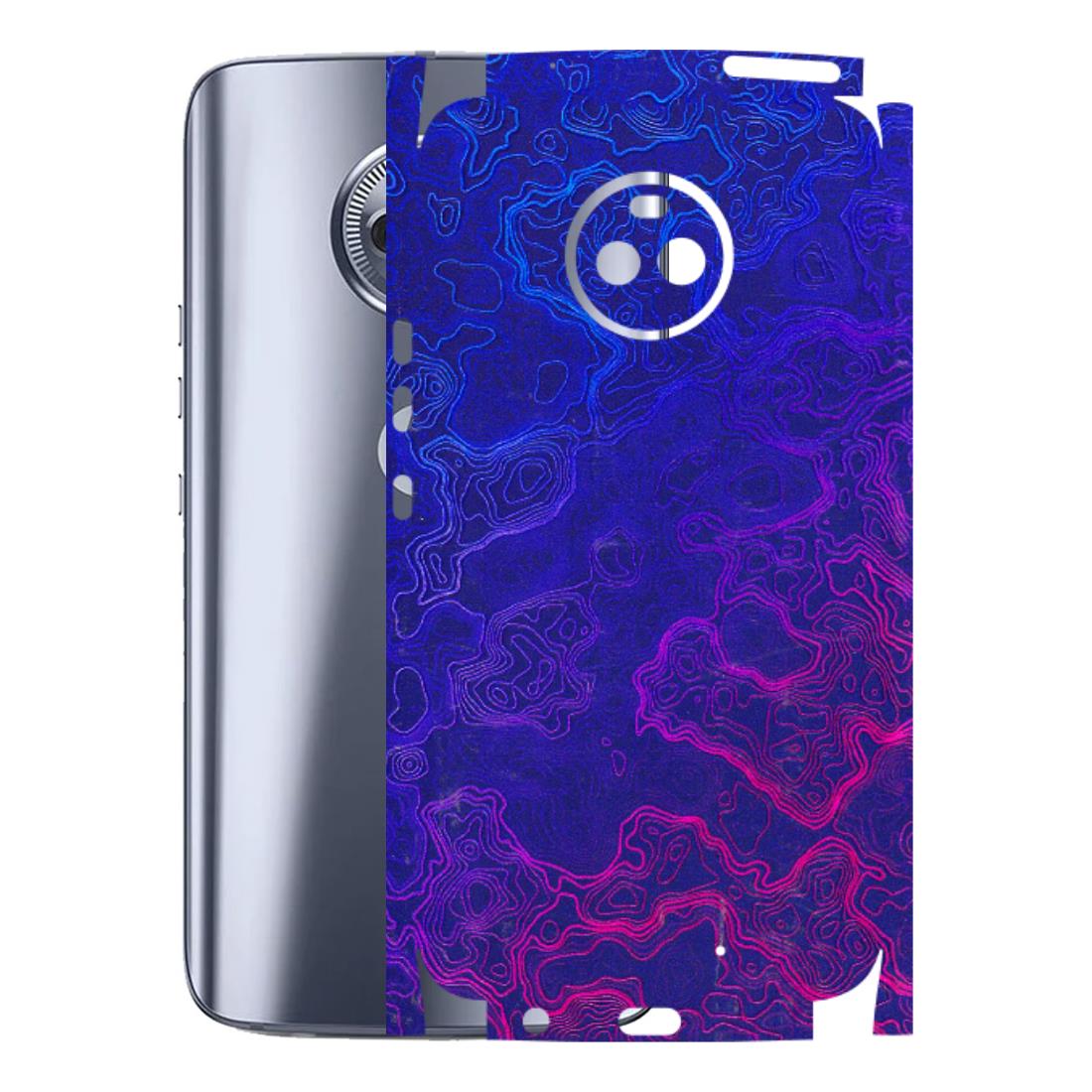 Motorola Phone Skins (All Models) - Purple Ripples Swirl - 3D Embossed Finish (L-314) Motorola Moto X4