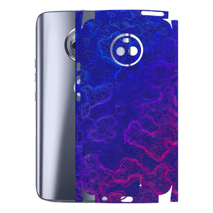 Motorola Phone Skins (All Models) - Purple Ripples Swirl - 3D Embossed Finish (L-314) Motorola Moto X4