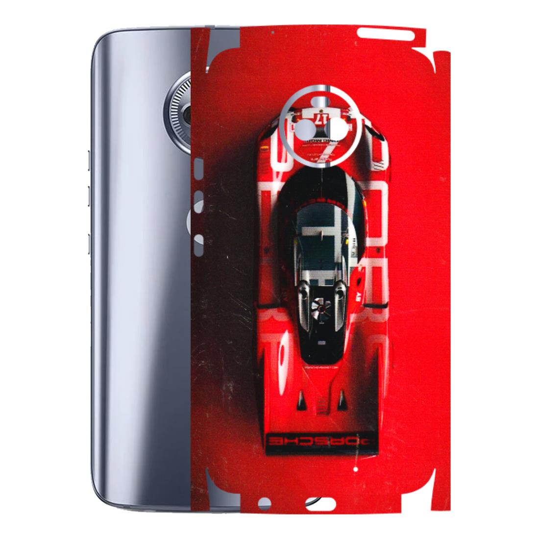 Motorola Phone Skins (All Models) - Red Porsche Car Logo - 3D Embossed Finish (L-315) Motorola Moto X4
