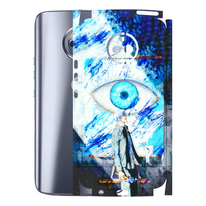 Motorola Phone Skins (All Models) - Anime Sea Blue Eye - 3D Embossed Finish (L-318) Motorola Moto X4