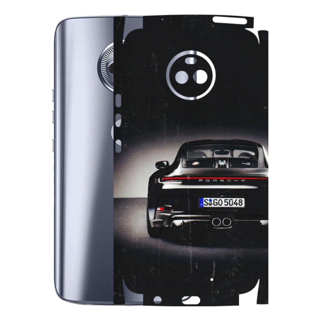 Motorola Phone Skins (All Models) - New Black Porsche GT3 - 3D Embossed Finish (L-327) Motorola Moto X4