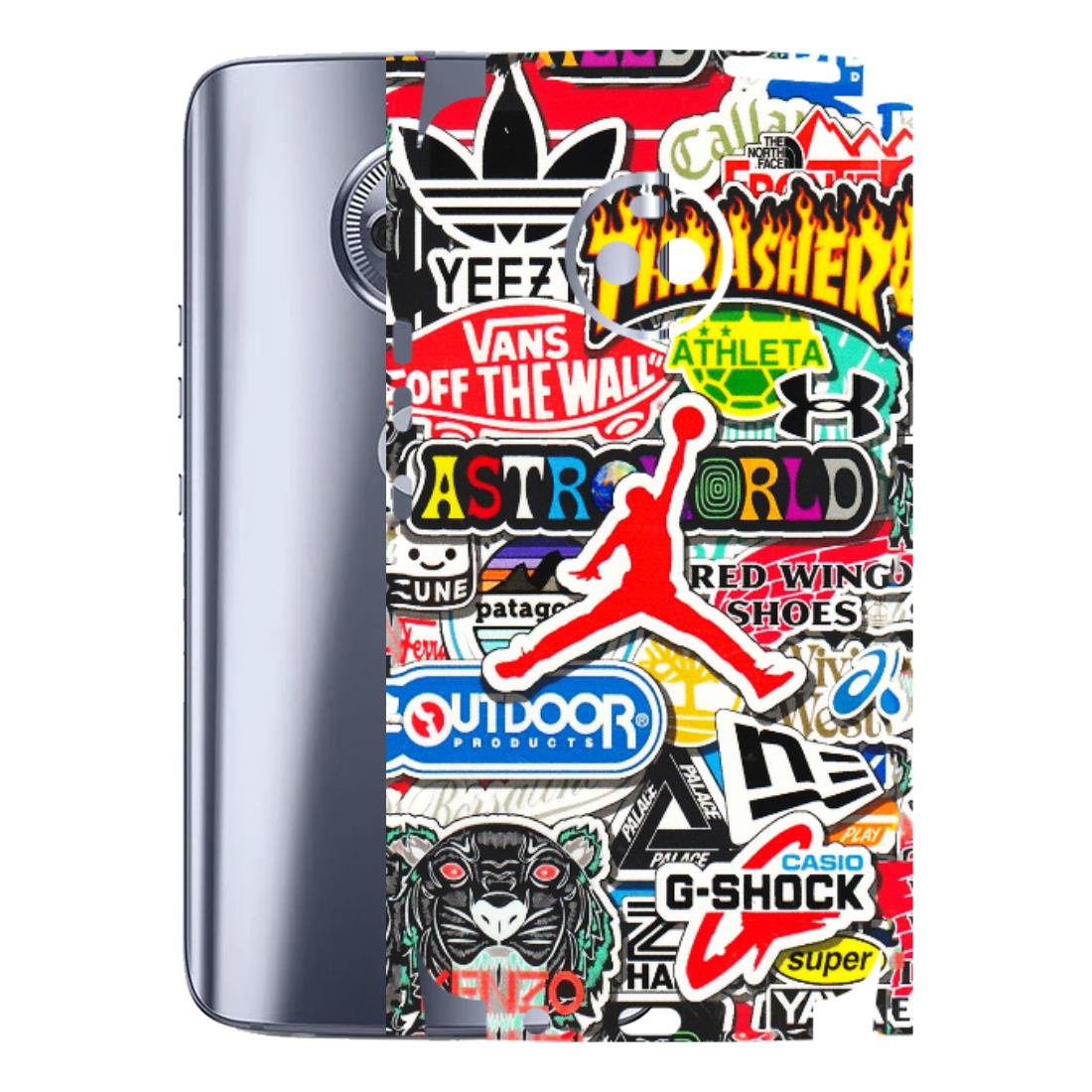 Motorola Phone Skins (All Models) - Multi Brands Sticker Graffiti - 3D Embossed Finish (L-37) Motorola Moto X4