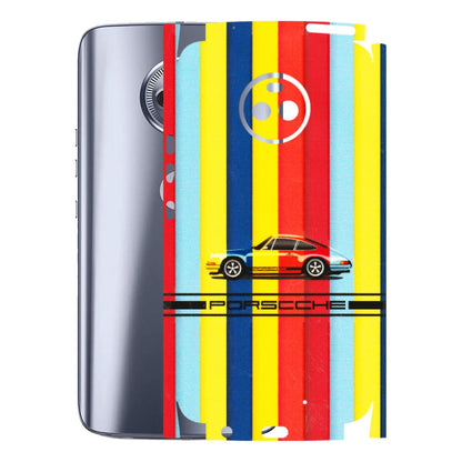 Motorola Phone Skins (All Models) - Multicolour Porche - 3D Embossed Finish (L-39) Motorola Moto X4