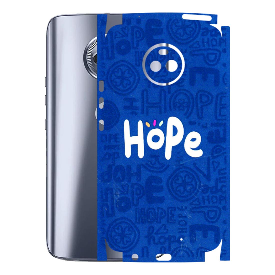 Motorola Phone Skins (All Models) - Hope Doodles Blue - 3D Embossed Finish (L-43) Motorola Moto X4