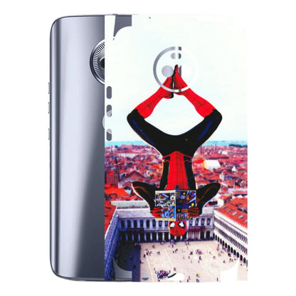 Motorola Phone Skins (All Models) - Spiderman Hanging - 3D Embossed Finish (L-53) Motorola Moto X4