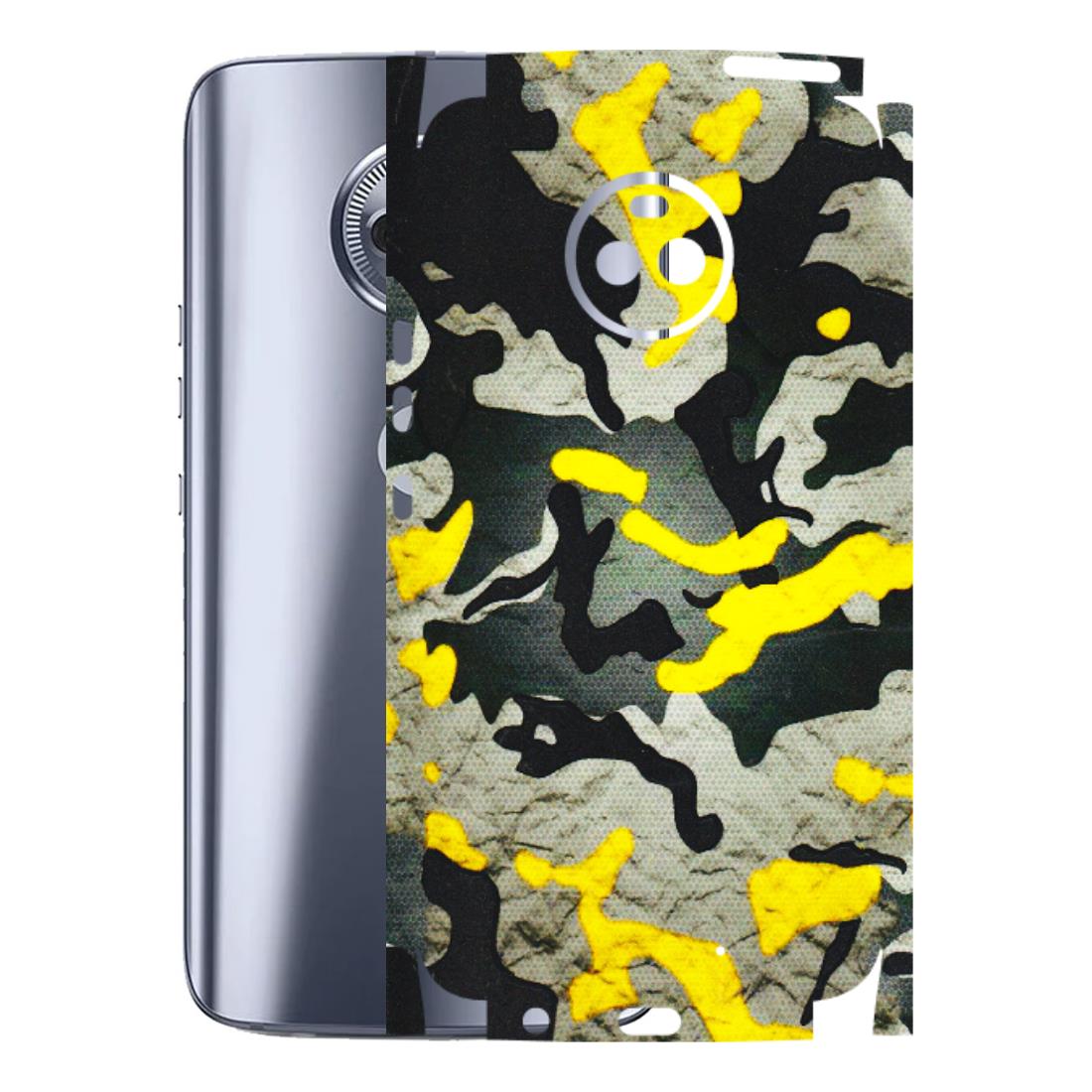 Motorola Phone Skins (All Models) - Yellow Camouflage - 3D Embossed Finish (L-61) Motorola Moto X4