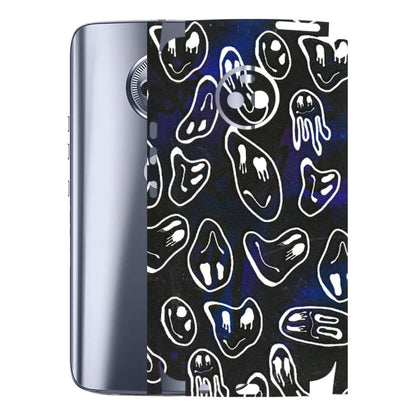 Motorola Phone Skins (All Models) - Distorted Smileys - 3D Embossed Finish (L-92) Motorola Moto X4