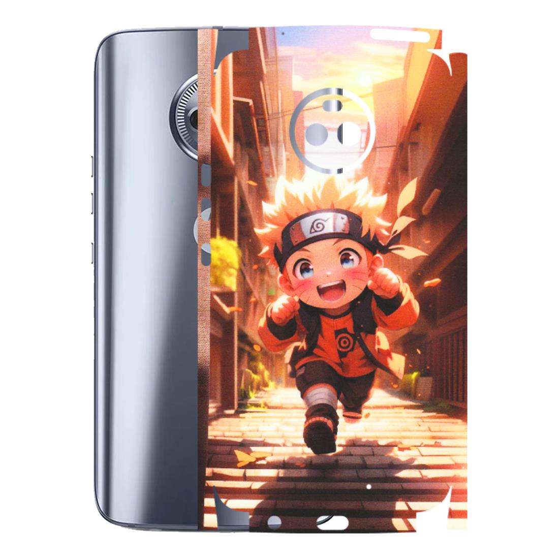 Motorola Phone Skins (All Models) - Naruto Cute Toon Running - Matte Finish (M-04) Motorola Moto X4