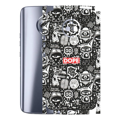 Motorola Phone Skins (All Models) - Dope Stay Classy Black Doodles - Matte Finish (M-126) Motorola Moto X4