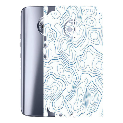 Motorola Phone Skins (All Models) - Blue And White Swirls - Matte Finish (M-139) Motorola Moto X4