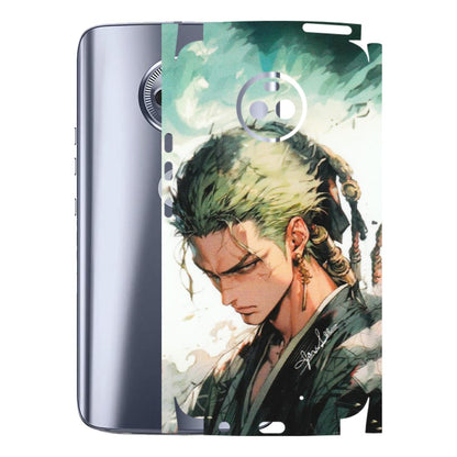 Motorola Phone Skins (All Models) - New Roronoa Zoro One Picece Anime - Matte Finish (M-140) Motorola Moto X4