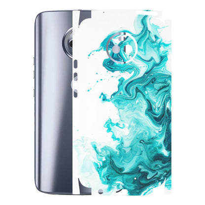 Motorola Phone Skins (All Models) - Sky Blue Abstract Colour - Matte Finish (M-146) Motorola Moto X4