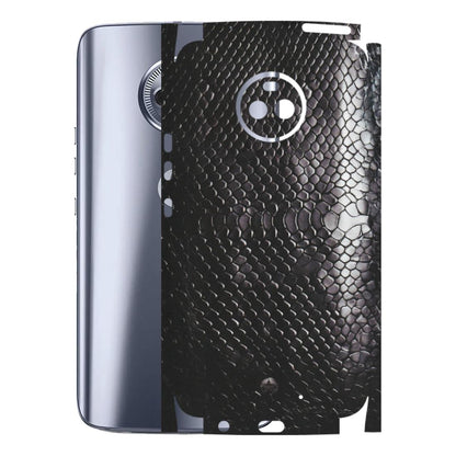 Motorola Phone Skins (All Models) - Black Snack Leather - Matte Finish (M-147) Motorola Moto X4