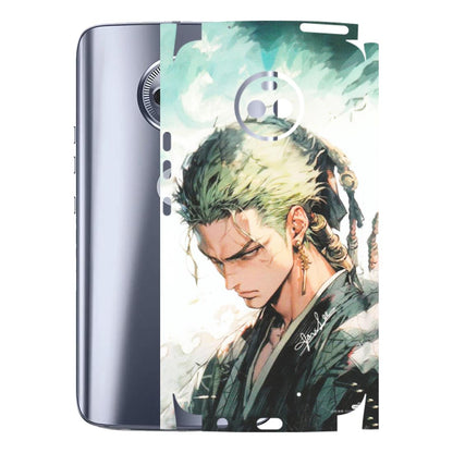 Motorola Phone Skins (All Models) - Pirate Hunter One Piece Anime - Matte Finish (M-157) Motorola Moto X4