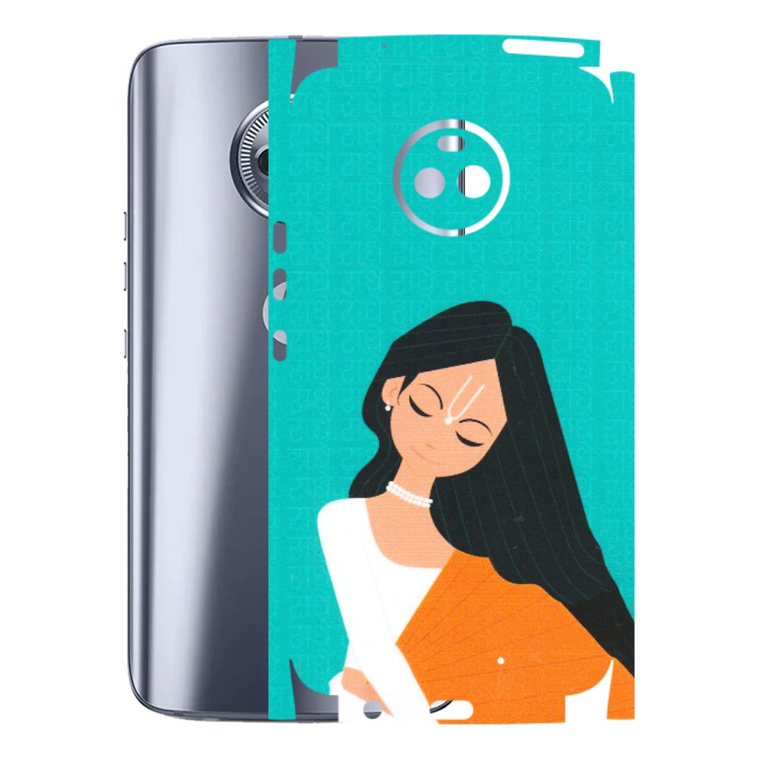 Motorola Phone Skins (All Models) - Radhe Radhe With Hindu Symbol - Matte Finish (M-164) Motorola Moto X4