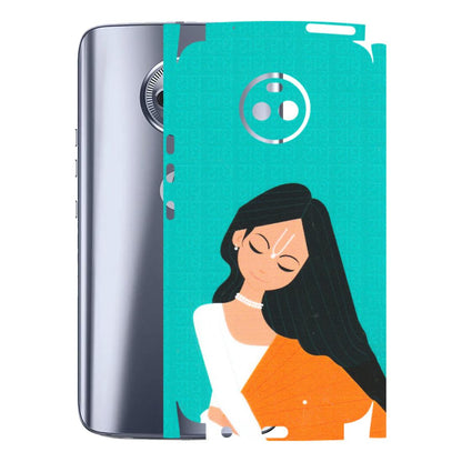 Motorola Phone Skins (All Models) - Radhe Radhe With Hindu Symbol - Matte Finish (M-164) Motorola Moto X4