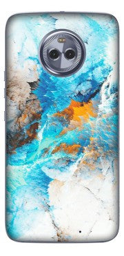 Motorola Phone Skins (All Models) - Blue Waves Abstract - Matte Finish (M-19) Motorola Moto X4