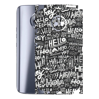Motorola Phone Skins (All Models) - Hi Hello Doodles - Matte Finish (M-25) Motorola Moto X4