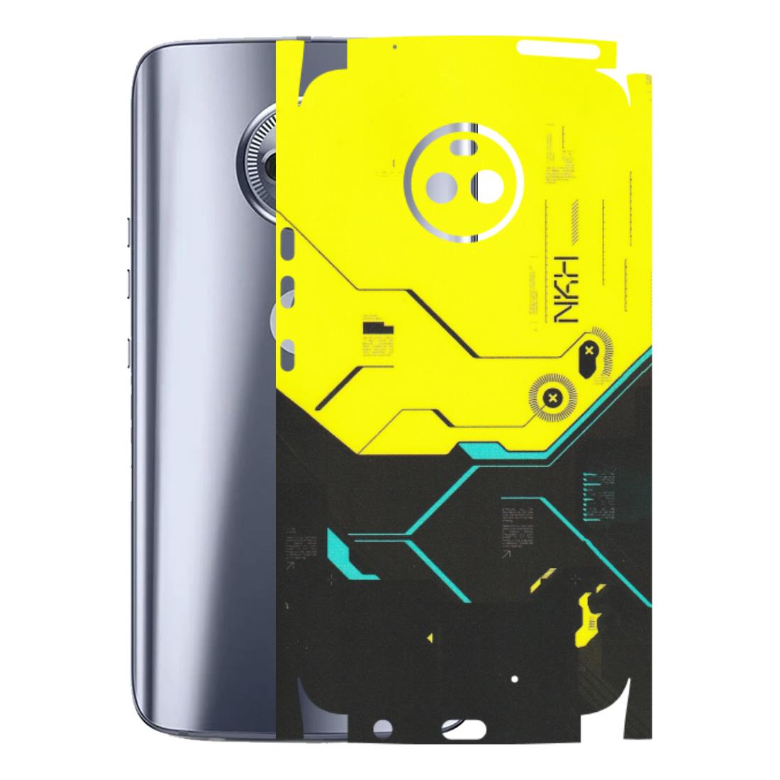 Motorola Phone Skins (All Models) - Black Yellow Technica - Matte Finish (M-53) Motorola Moto X4