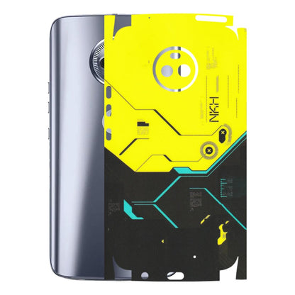 Motorola Phone Skins (All Models) - Black Yellow Technica - Matte Finish (M-53) Motorola Moto X4
