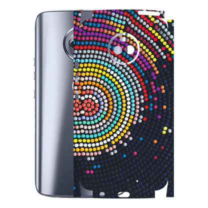 Motorola Phone Skins (All Models) - Rainbow Dot Mandala - Matte Finish (M-97) Motorola Moto X4