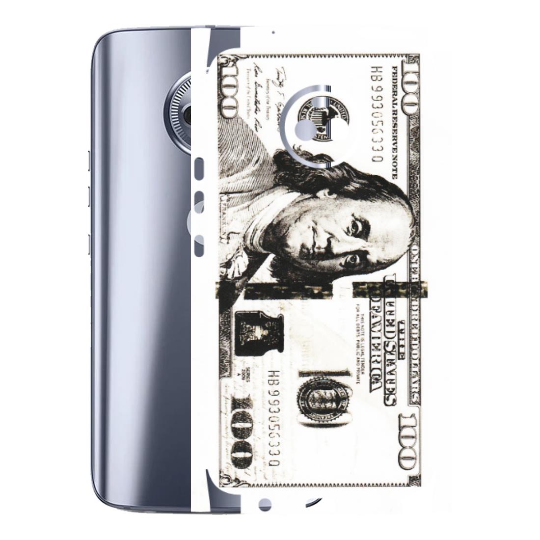 Motorola Phone Skins (All Models) - 100 Dollar Currency - Transparent Finish (T-01) Motorola Moto X4