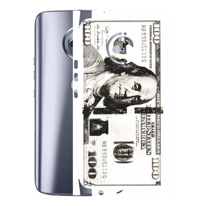 Motorola Phone Skins (All Models) - 100 Dollar Currency - Transparent Finish (T-01) Motorola Moto X4