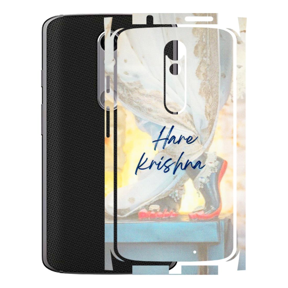 Motorola Phone Skins (All Models) - Hare Krishna - 3D Embossed Finish (L-03) Motorola Moto X Force