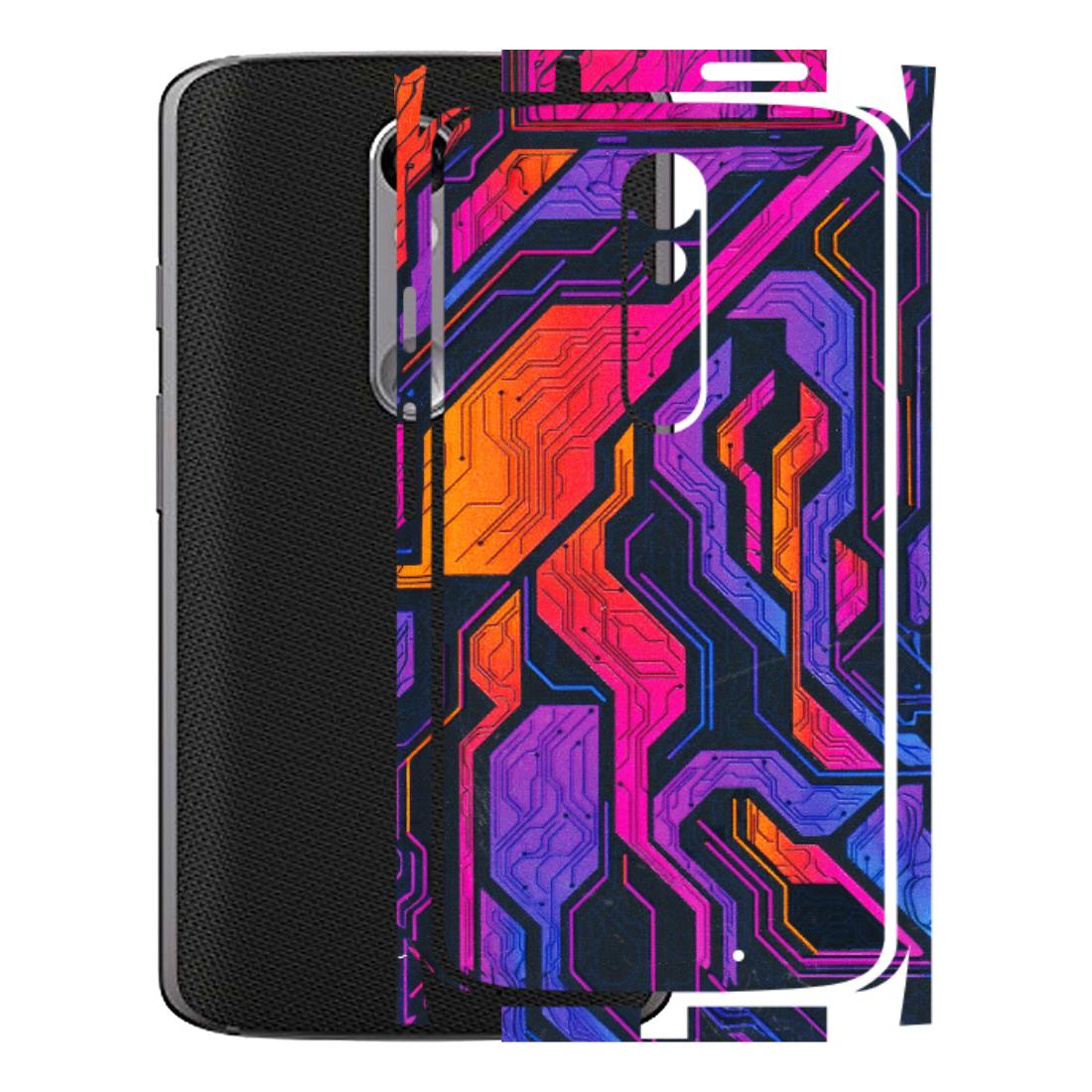 Motorola Phone Skins (All Models) - Tech Circuits Futuristic - 3D Embossed Finish (L-07) Motorola Moto X Force