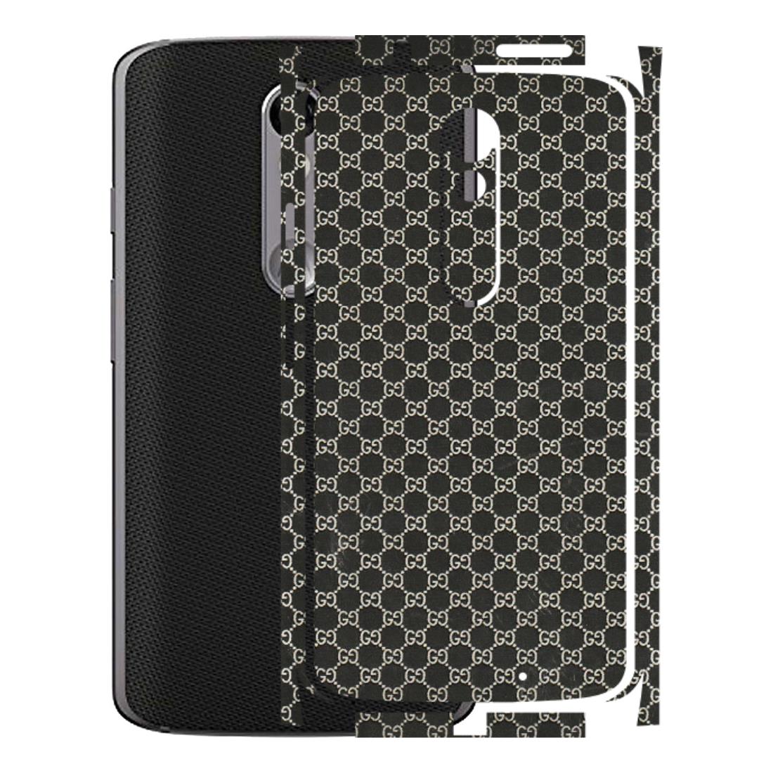 Motorola Phone Skins (All Models) - Black G Print - 3D Embossed Finish (L-109) Motorola Moto X Force