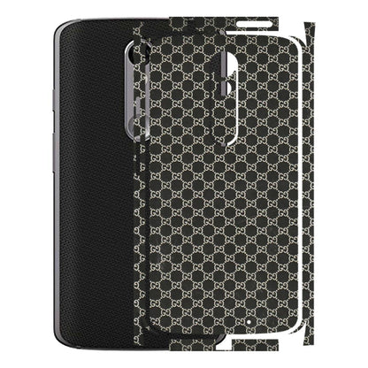 Motorola Phone Skins (All Models) - Black G Print - 3D Embossed Finish (L-109) Motorola Moto X Force