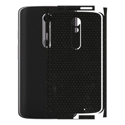 Motorola Phone Skins (All Models) - Black honeycomb - 3D Embossed Finish (L-114) Motorola Moto X Force