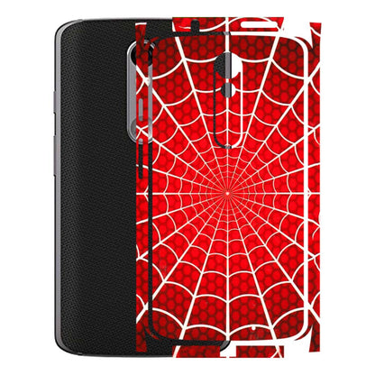 Motorola Phone Skins (All Models) - Classic Spidey Web - 3D Embossed Finish (L-115) Motorola Moto X Force