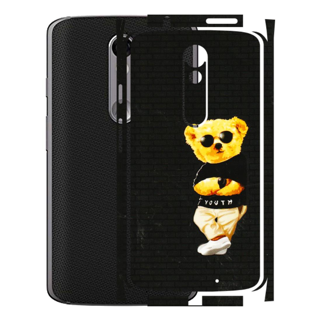 Motorola Phone Skins (All Models) - Classy Teddy Bear - 3D Embossed Finish (L-116) Motorola Moto X Force