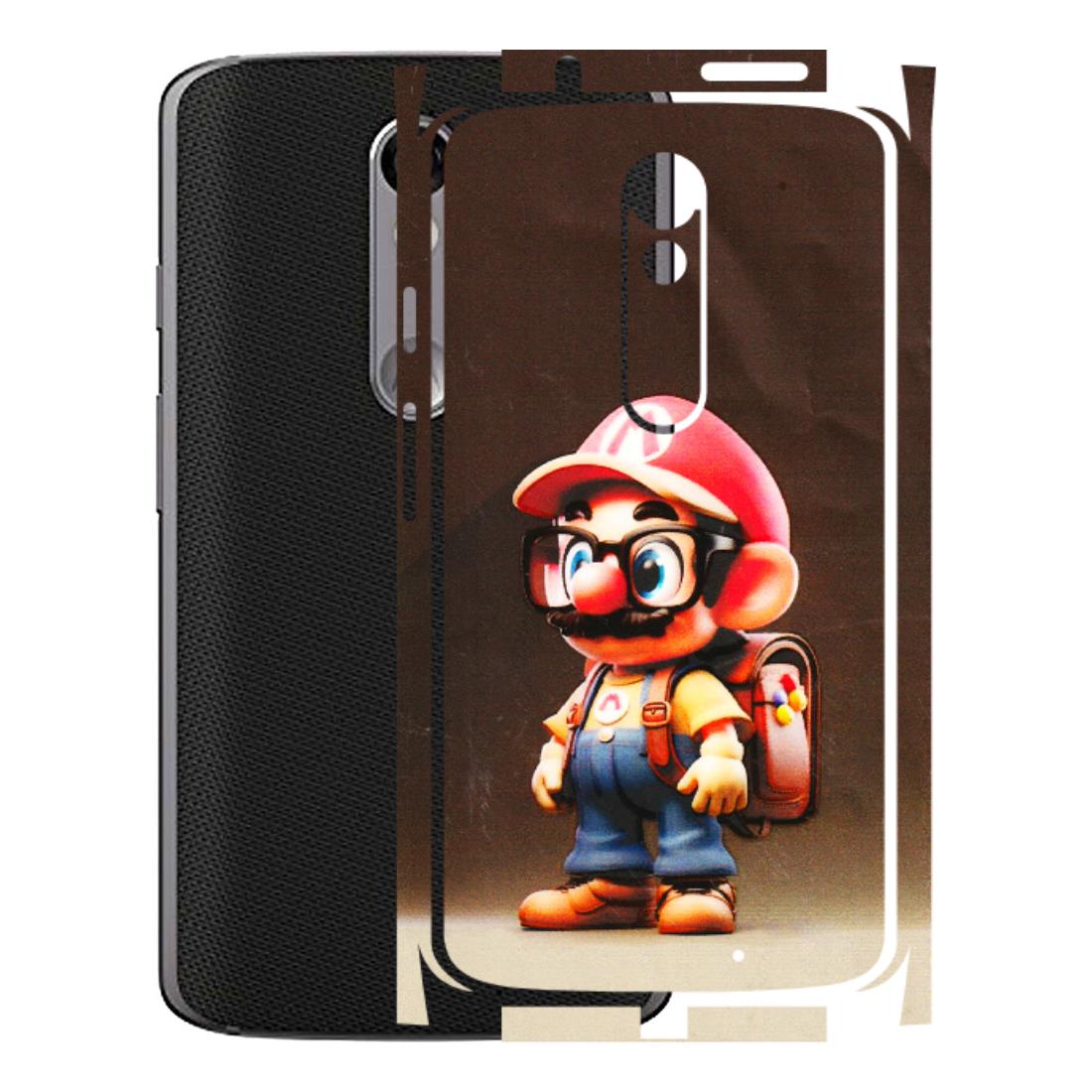 Motorola Phone Skins (All Models) - Little Mario - 3D Embossed Finish (L-119) Motorola Moto X Force