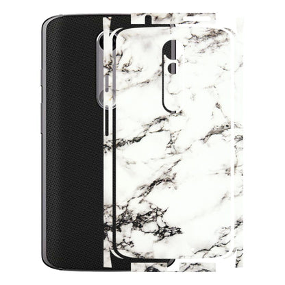Motorola Phone Skins (All Models) - Black and White Marble Texture - 3D Embossed Finish (L-124) Motorola Moto X Force