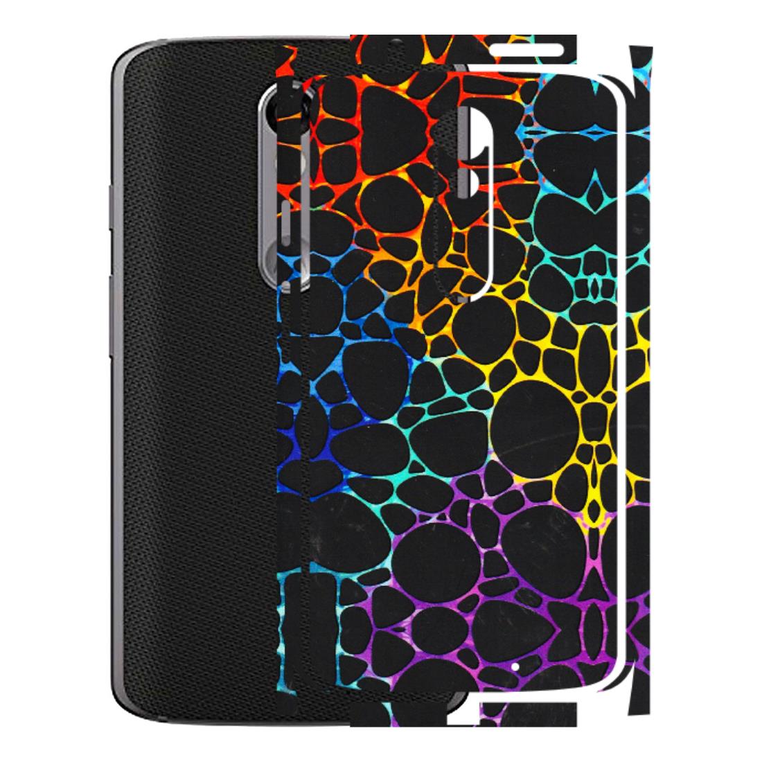 Motorola Phone Skins (All Models) - Abstract Art MultiColour - 3D Embossed Finish (L-133) Motorola Moto X Force
