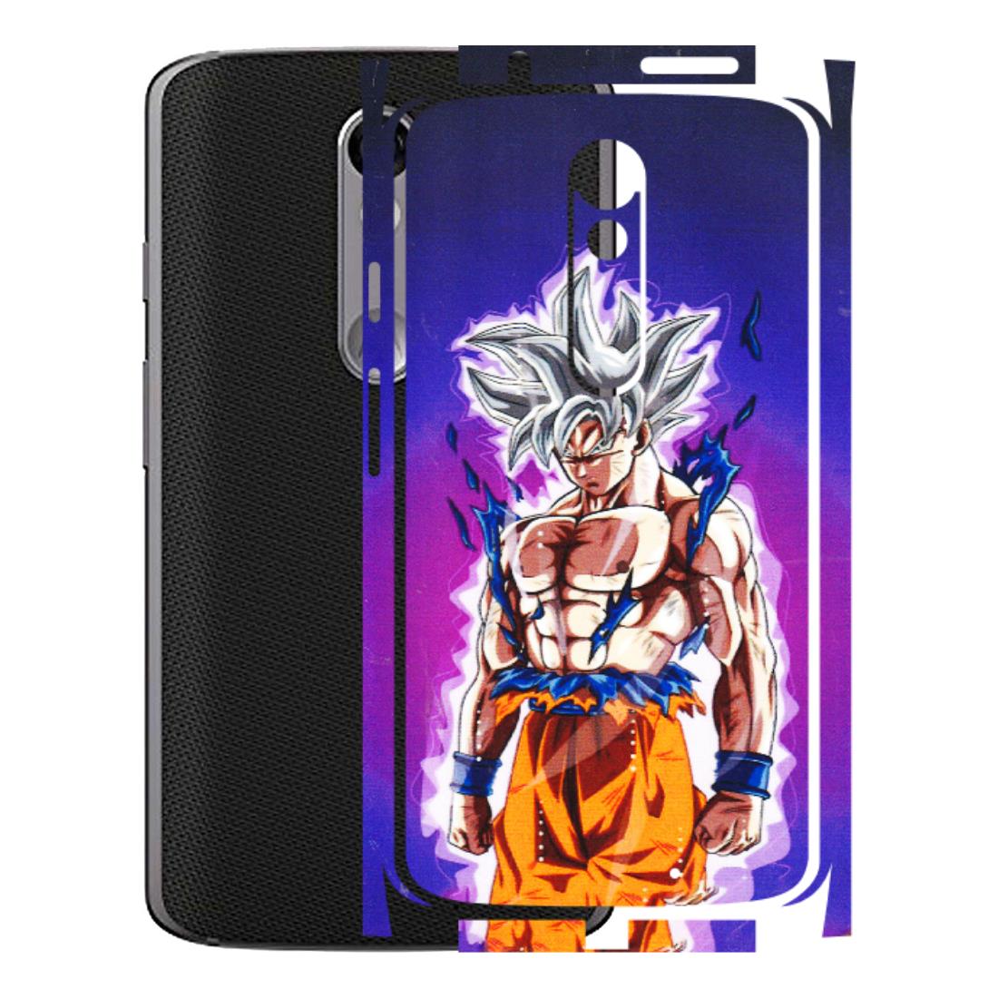 Motorola Phone Skins (All Models) - Goku Purple Anime - 3D Embossed Finish (L-147) Motorola Moto X Force
