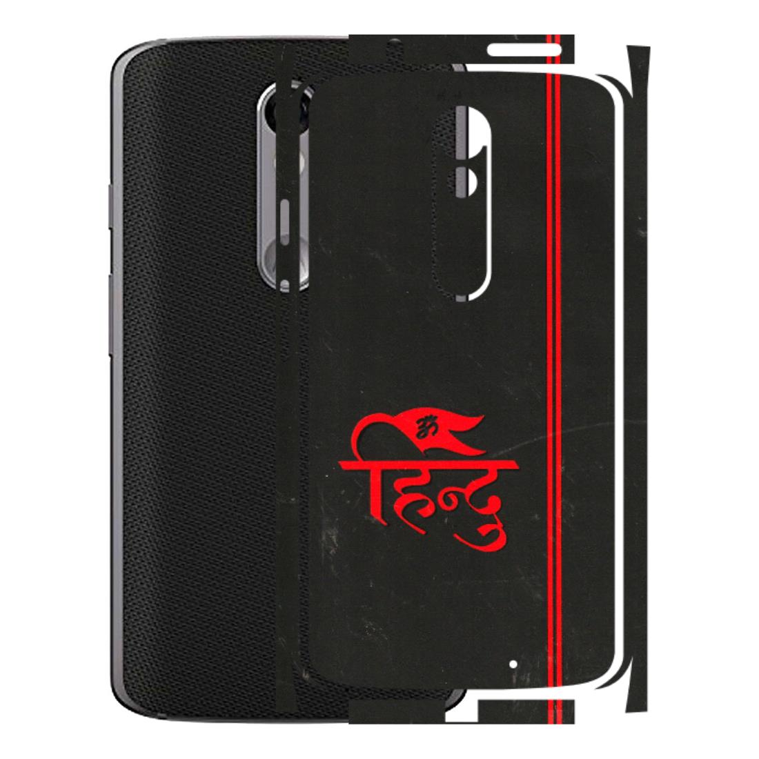 Motorola Phone Skins (All Models) - Hindu Black - 3D Embossed Finish (L-153) Motorola Moto X Force