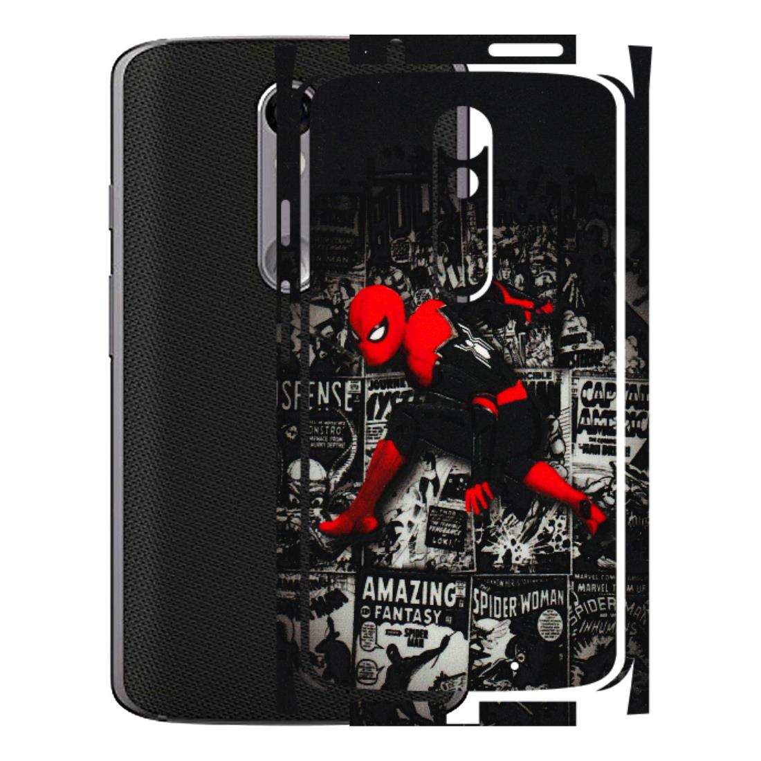 Motorola Phone Skins (All Models) - SpiderMan New - 3D Embossed Finish (L-162) Motorola Moto X Force
