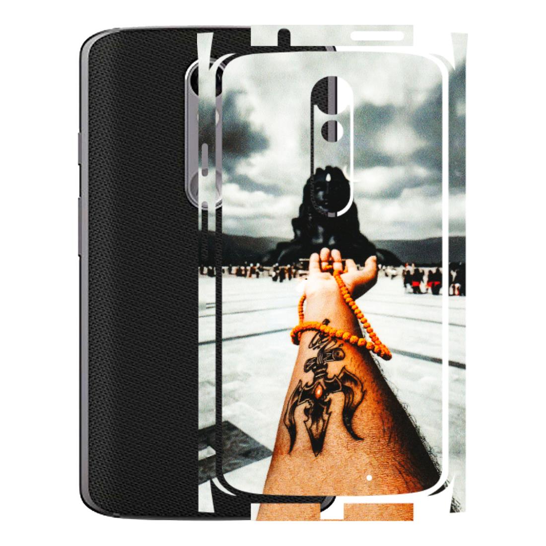 Motorola Phone Skins (All Models) - Jai Adiyogi Mahakaal - 3D Embossed Finish (L-164) Motorola Moto X Force